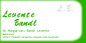 levente bandl business card